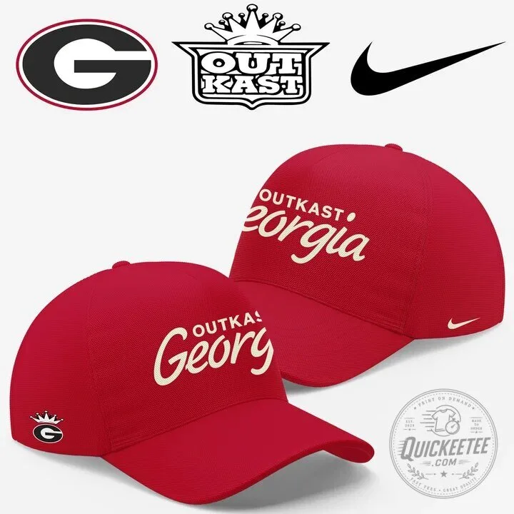 Outkast Georgia Bulldogs Nike Red Baseball Cap Hat 3 Outkast Georgia Bulldogs Nike Red Baseball Cap Hat
