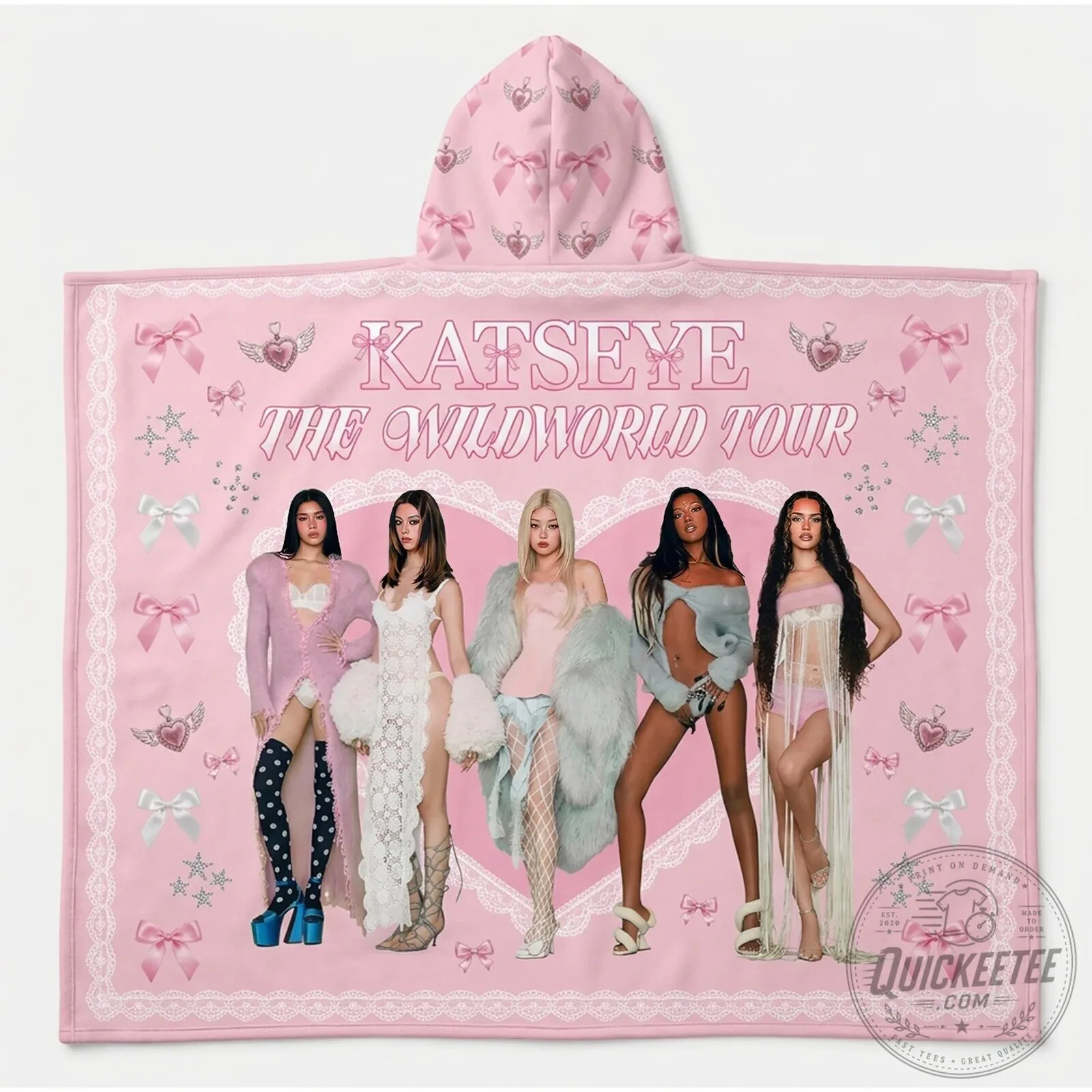 Katseye The Wildworld Tour Hooded Blanket for Music Fans 7 Katseye The Wildworld Tour Hooded Blanket for Music Fans