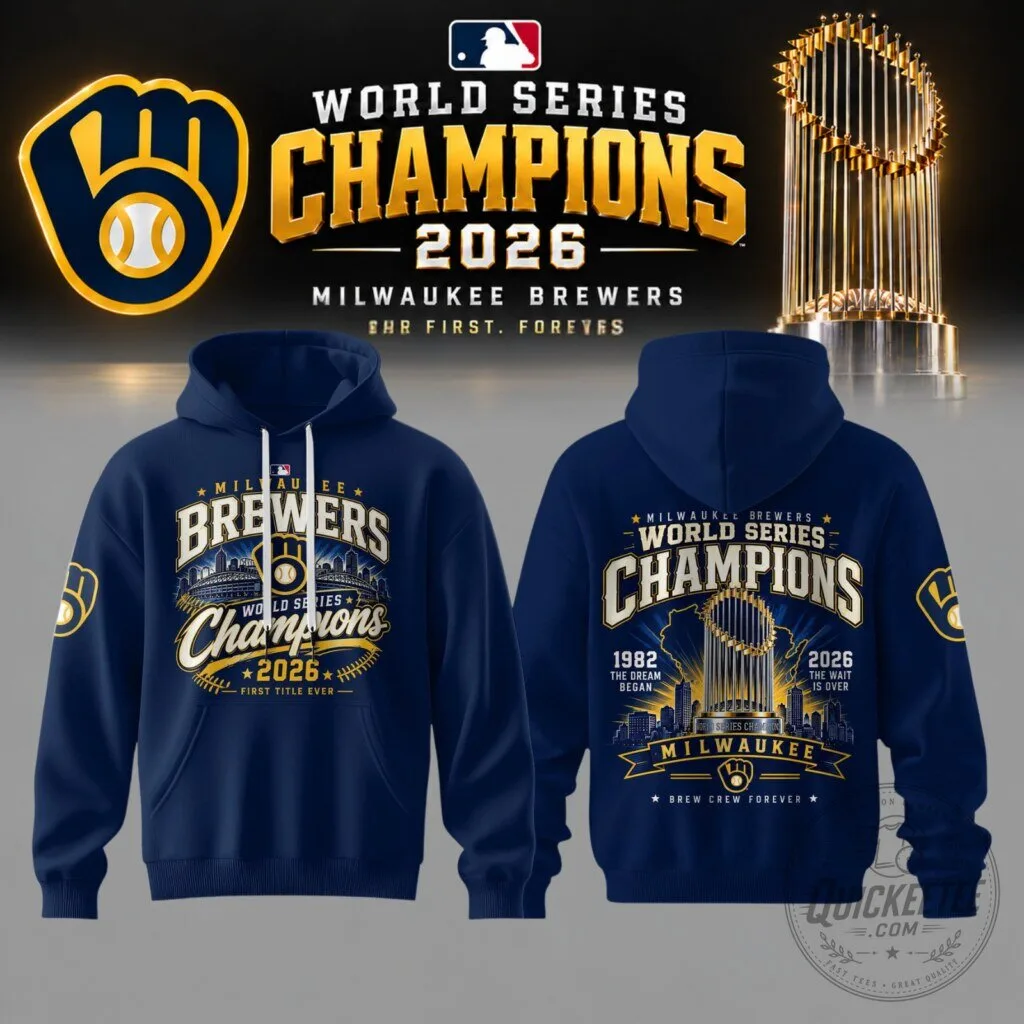Navy Blue Hoodie Commemorating Milwaukee Brewers' 2026 World Series Victory 1 Navy Blue Hoodie Commemorating Milwaukee Brewers' 2026 World Series Victory