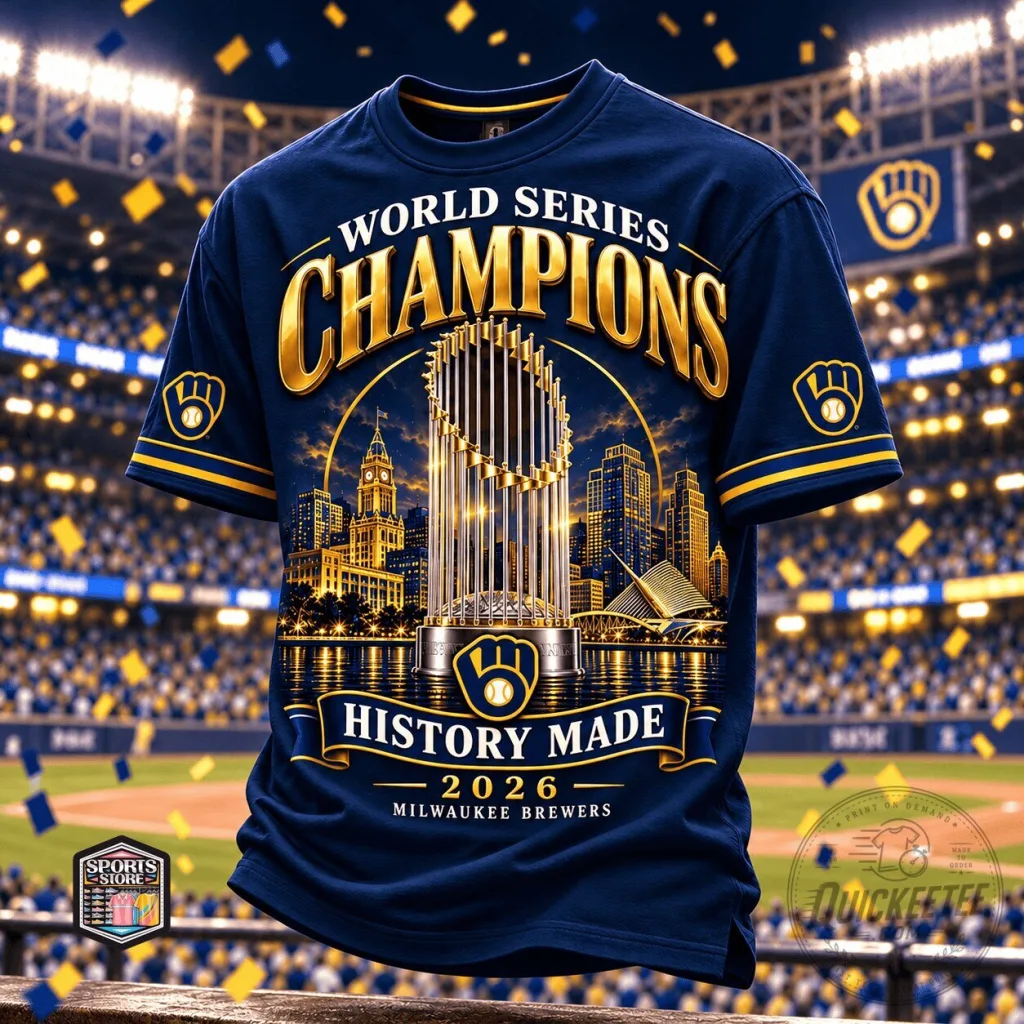 Milwaukee Brewers World Series Champions 2026 History Made Baseball T-Shirt Milwaukee Brewers World Series Champions 2026 History Made Baseball T-Shirt