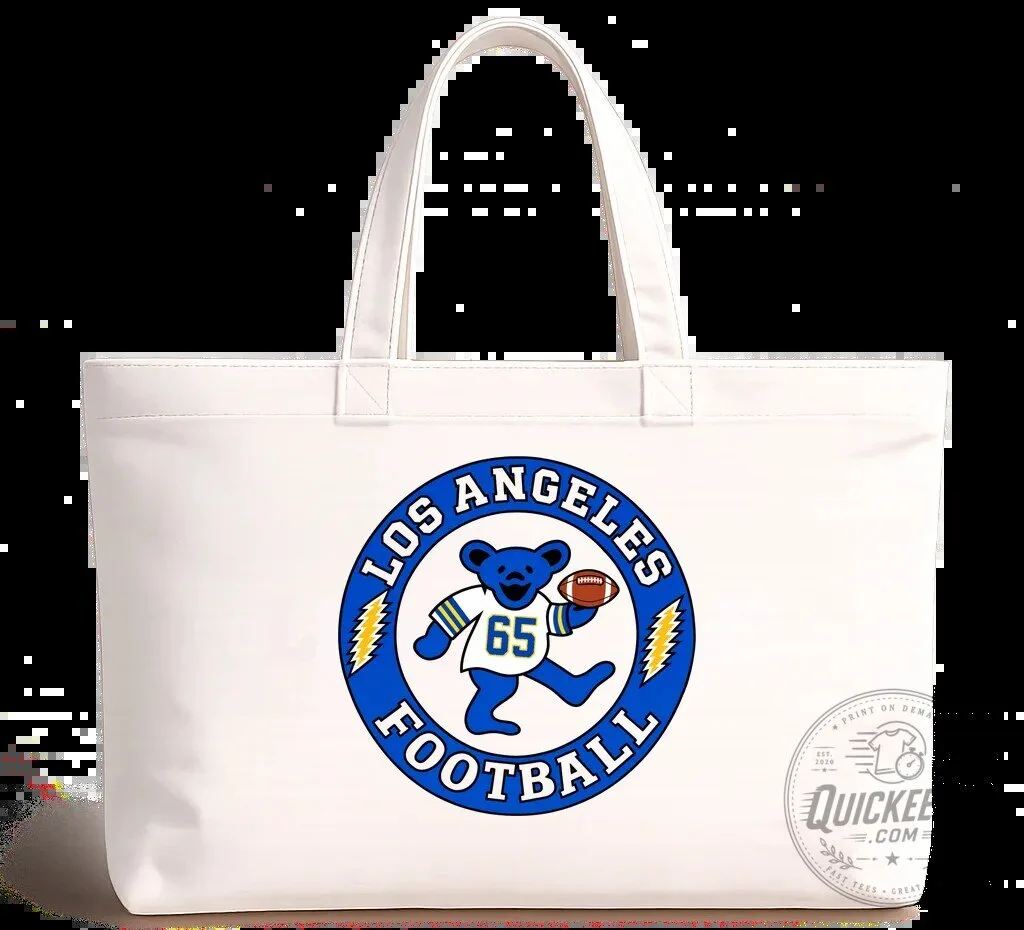 Los Angeles Football Dancing Bear Grateful Dead Inspired Tote Bag